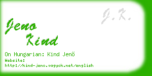 jeno kind business card